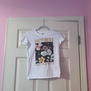 Girls Old Navy graphic t shirt with flowers